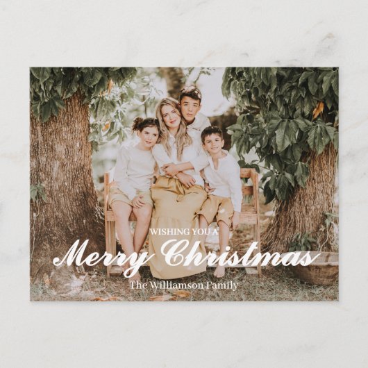 Festive Merry And Bright Christmas  Postkarte (Vorderseite)