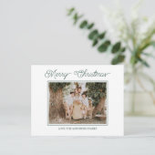 Festive Merry And Bright Christmas  Postkarte (Stehend Vorderseite)