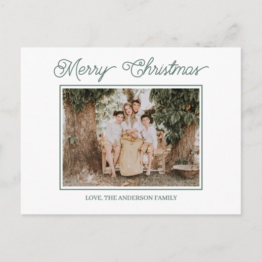 Festive Merry And Bright Christmas  Postkarte (Vorderseite)