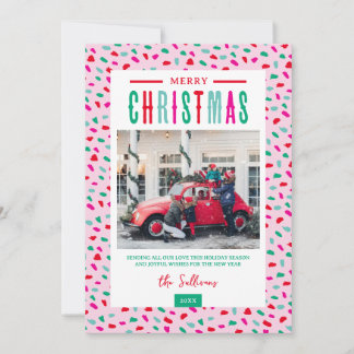 Festive Merry Christmas 4 Photo Feiertagskarte