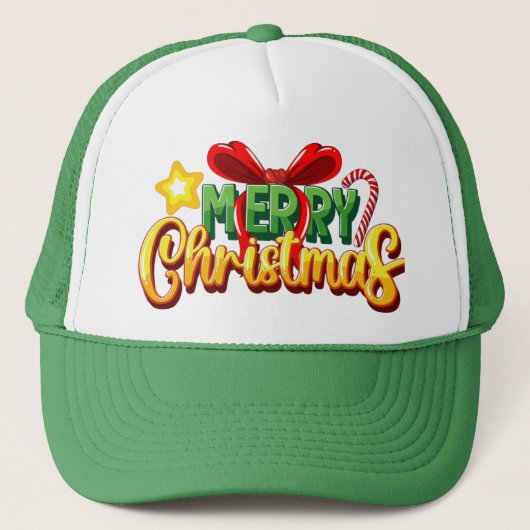 Festive "Merry Christmas"cap Truckerkappe (Vorderseite)