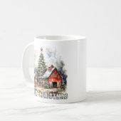 Festive Merry Christmas Country Farmhouse Kaffeetasse (Vorderseite Links)