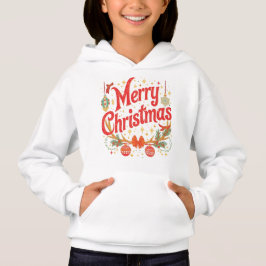 Festive “Merry Christmas” Holiday Kids Hoodie