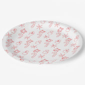 Festive Merry Christmas Napkin Pappteller (Schrägansicht)