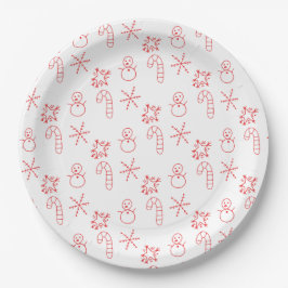 Festive Merry Christmas Napkin Pappteller