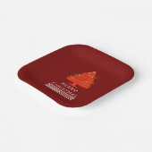 Festive Merry Christmas Napkin Pappteller (Gewinkelt)