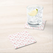 Festive Merry Christmas Napkin Rechteckiger Pappuntersetzer (Vor Ort)