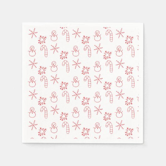 Festive Merry Christmas Napkin Serviette (Vorderseite)