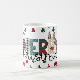 Festive "MERRY Christmas" Pattern Mug  Kaffeetasse