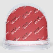 Festive Merry Christmas Patterned Winter Schneekugeln (Vorderseite)