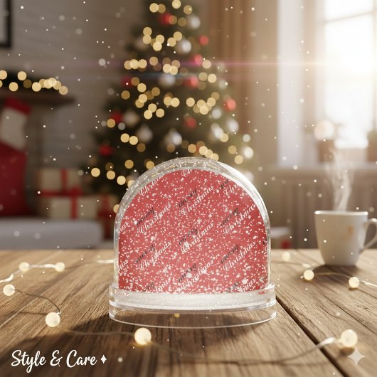 Festive Merry Christmas Patterned Winter Schneekugeln