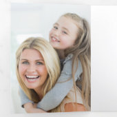 Festive Merry Christmas Pine & Baubles 4 Photo Dreifach Gefaltete Karte (Innen Erste Seite)