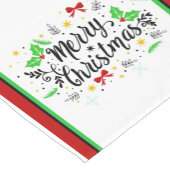 Festive Merry Christmas Short Table Runner Kurzer Tischläufer (Ecke)