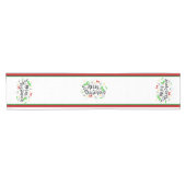 Festive Merry Christmas Short Table Runner Kurzer Tischläufer (Horizontal)
