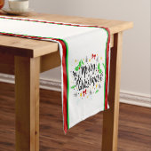Festive Merry Christmas Short Table Runner Kurzer Tischläufer (Beispiel)