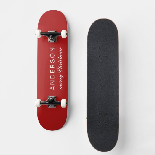 Festive Merry Christmas Skateboard for Holiday Fun (Vorderseite)