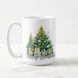Festive Merry Christmas Tree Happy Holidays Kaffeetasse