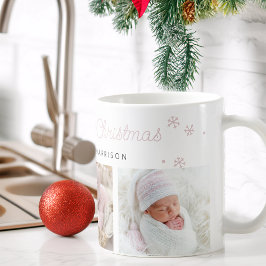 Festive Merry Little Christmas Pink Photos Kaffeetasse