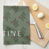 Festive Mistletoe - Geschirrtuch (Viertel Falte)