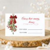 Festive Mistletoe Guess how many kisses Begleitkarte