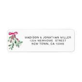 Festive Mistletoe Return Address  (Vorne)