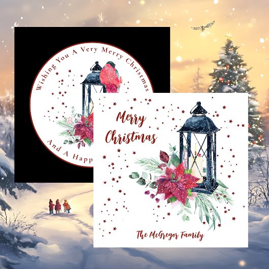 Festive Modern Christmas Card Karte