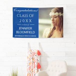 Festive Modern Trendy Foto 2025 Abschluss Banner