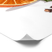 Festive Mulled Wine with Ingredients Illustration  Poster (Ecke)