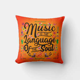 Festive: Music Is The Language Of The Soul (Orng) Kissen
