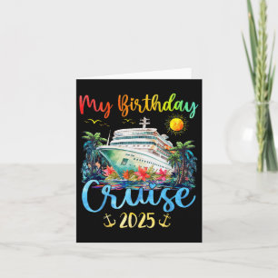 Festive My Birthday Cruise Ship Party 2025 Männer, Karte