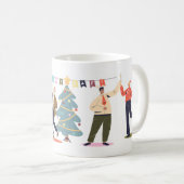 Festive New Year Friends Illustration Kaffeetasse (VorderseiteRechts)