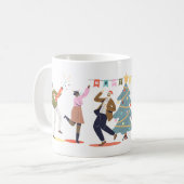 Festive New Year Friends Illustration Kaffeetasse (Vorderseite Links)