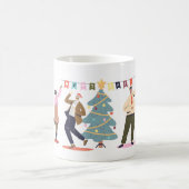 Festive New Year Friends Illustration Kaffeetasse (Mittel)