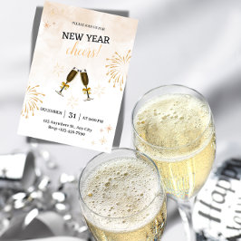 Festive New Year's Eve Party Invitation Einladung