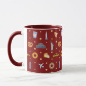 Festive New York City Pattern Christmas Red Tasse (Links)