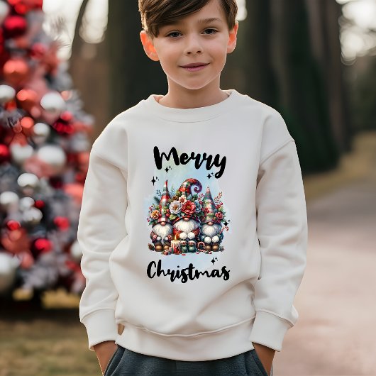 Festive Nordic Gnome Trio with Candles and Winter Hoodie