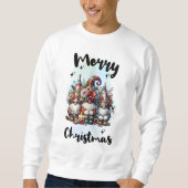 Festive Nordic Gnome Trio with Candles and Winter Sweatshirt (Vorderseite)