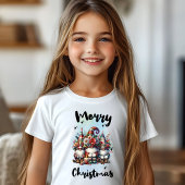 Festive Nordic Gnome Trio with Candles and Winter T-Shirt