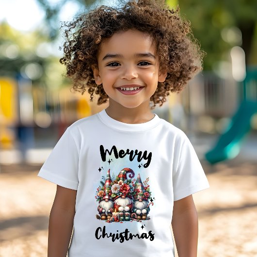 Festive Nordic Gnome Trio with Candles and Winter T-Shirt