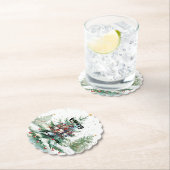 Festive Nordic Gnome Trio with Candles and Winter Untersetzer (Vor Ort)