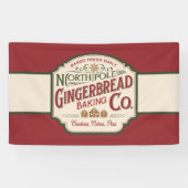 Festive North Pole Gingerbrot Backunternehmen Banner (Horizontal)