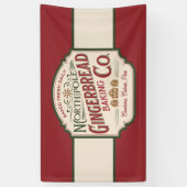 Festive North Pole Gingerbrot Backunternehmen Banner (Vertikal)