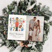 Festive Nutcracker Characters Christmas Foto Feiertagskarte