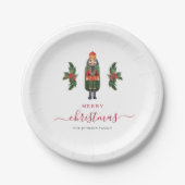 Festive Nutcracker Frohe Weihnachten Pappteller (Vorderseite)