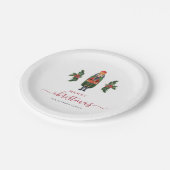 Festive Nutcracker Frohe Weihnachten Pappteller (Schrägansicht)