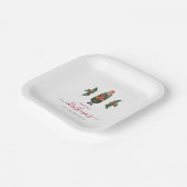 Festive Nutcracker Frohe Weihnachten Pappteller (Gewinkelt)