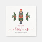 Festive Nutcracker Frohe Weihnachten Serviette (Vorderseite)