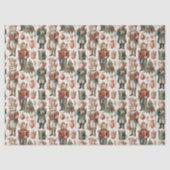 Festive Nutcracker Mice with Holiday Decor Seidenpapier (Vorderseite)