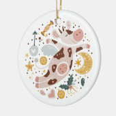 Festive Nutcracker-Ornament Keramik Ornament (Links)