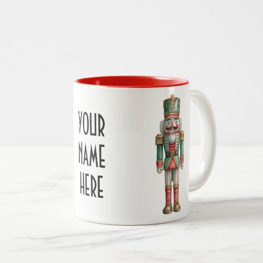 Festive Nutcracker Parade – Personalised Zweifarbige Tasse (VorderseiteRechts)